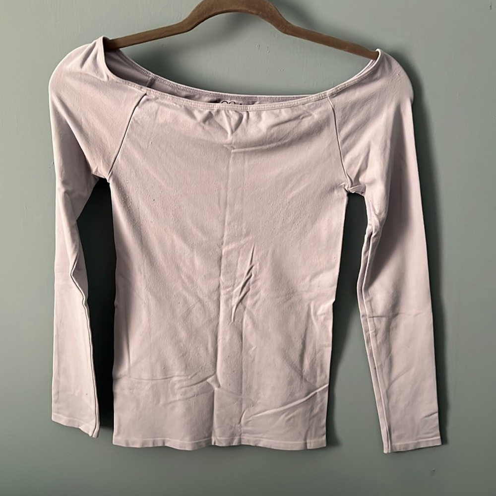 Free people off the shoulder long sleeved shirt